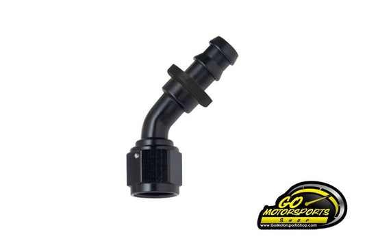  - 8AN 45 Degree Pushlock Fitting (Black) - GO Motorsports Shop