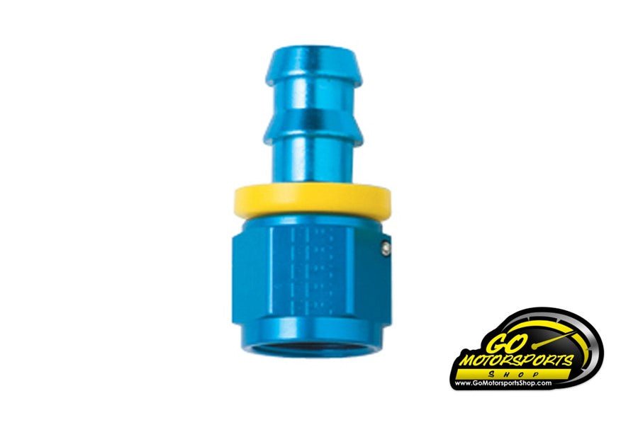  - 8AN Straight Pushlock Fitting (Blue or Black) - GO Motorsports Shop