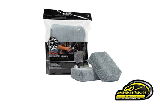 Chemical Guys | Workhorse Premium Microfiber Applicator - Gray: Polished Metals (2 Pack) - GO Motorsports Shop