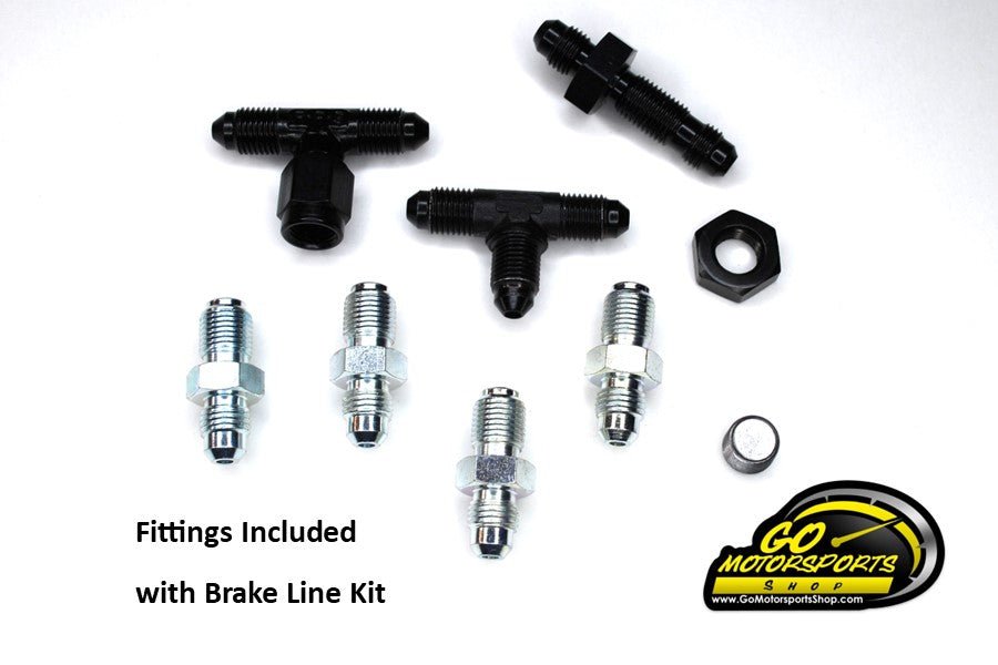 Full Braided Brake Line Kit with Bias to Rear | Legend Car - GO Motorsports Shop