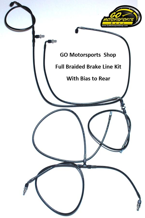 Full Braided Brake Line Kit with Bias to Rear | Legend Car - GO Motorsports Shop