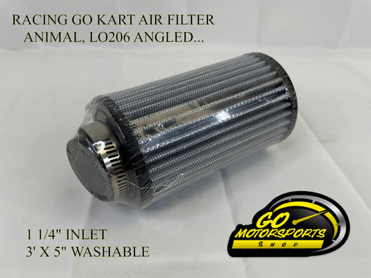 GO Kart | Air filter, 3" x 5" (1 - 1 / 4" ID) angled - GO Motorsports Shop