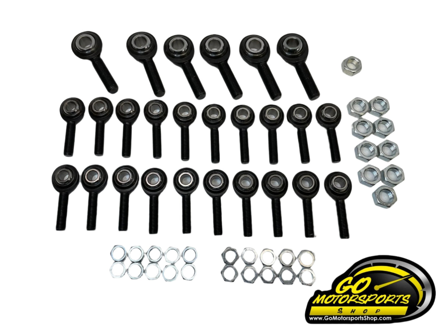 Heim / Jam Nut Package - 2 - Piece Black Oxide Chrome Molly Heim | Bandolero - GO Motorsports Shop