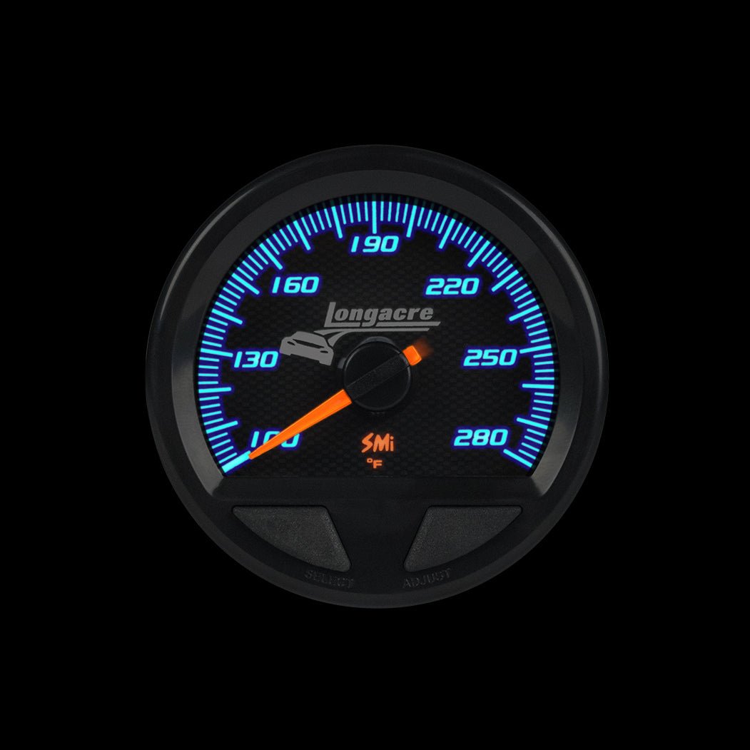 Longacre Elite Waterproof Water / Oil Temp Gauge 100 - 280 - GO Motorsports Shop