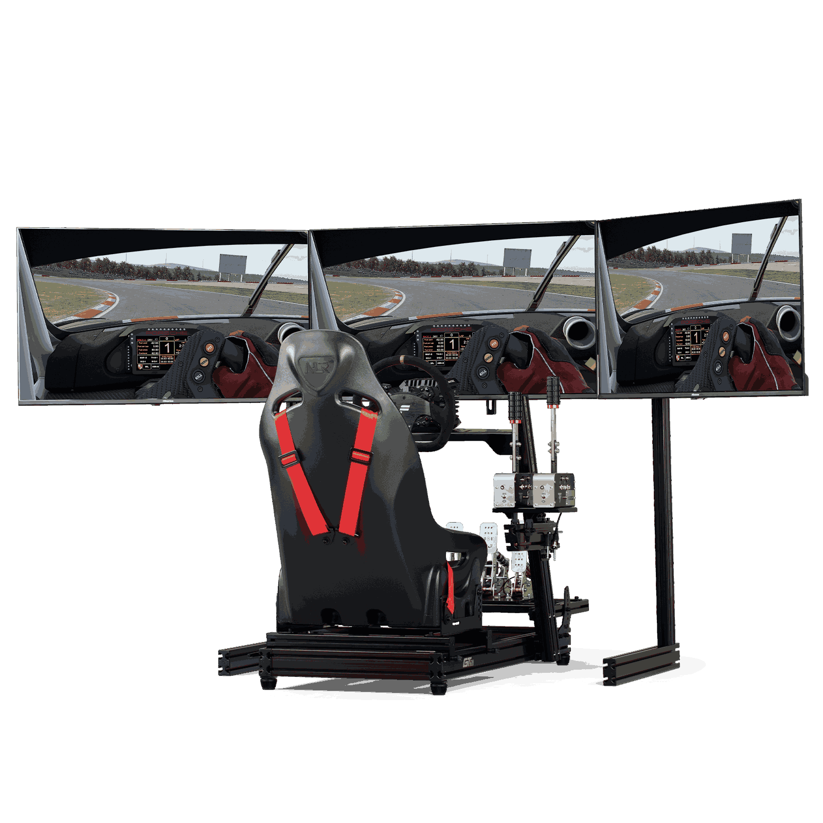 Next Level Racing ELITE FREE STANDING TRIPLE MONITOR STAND - GO Motorsports Shop