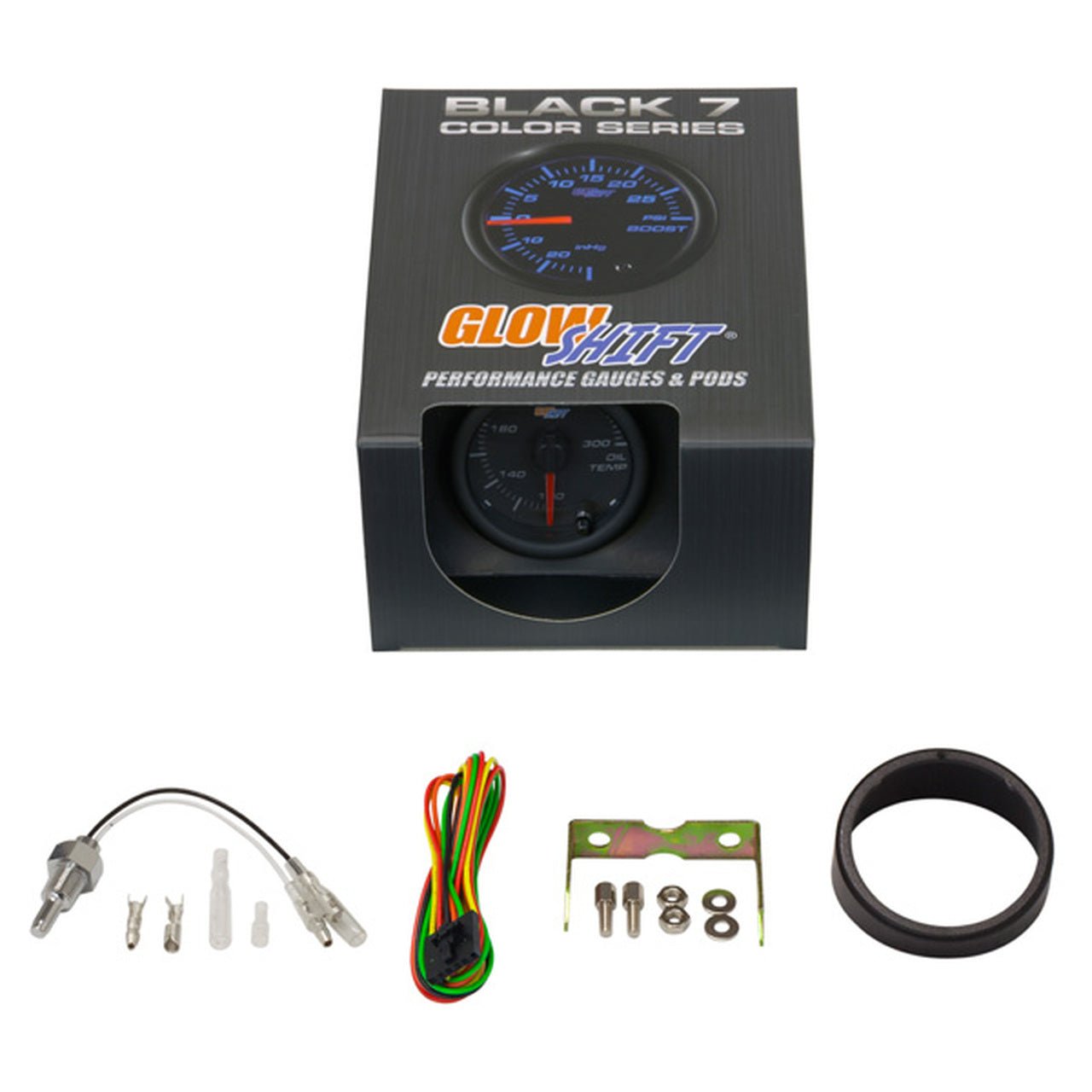 Oil Temp Gauge | Black Dial MultiColor Gauges - GO Motorsports Shop