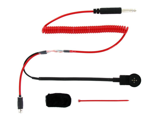 R.E. Racing Electronics | Helmet Kit - Standard Mic Flex Boom 3 Conductor, Coil Cord - GO Motorsports Shop