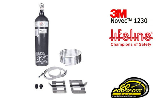 Zero 360 Fire Suppression System, INEX Approved, SFI 17.1, 5.0 lb Bottle - Mechanical - GO Motorsports Shop